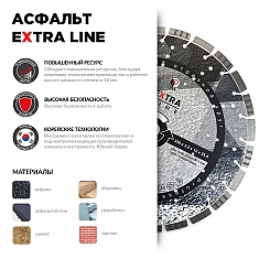 Характеристики и применение сегментного алмазного круга Diam Extra Line 1A1RSS Turbo Асфальт 450 мм