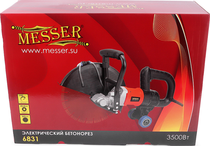 Упаковка электрического бетонореза Messer 6831 Упаковка электрического бетонореза Messer 6831