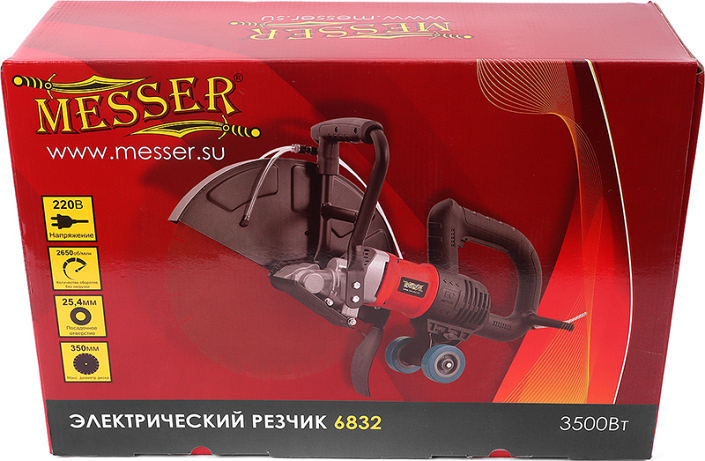 Упаковка электрического бетонореза Messer 6832 Упаковка электрического бетонореза Messer 6832